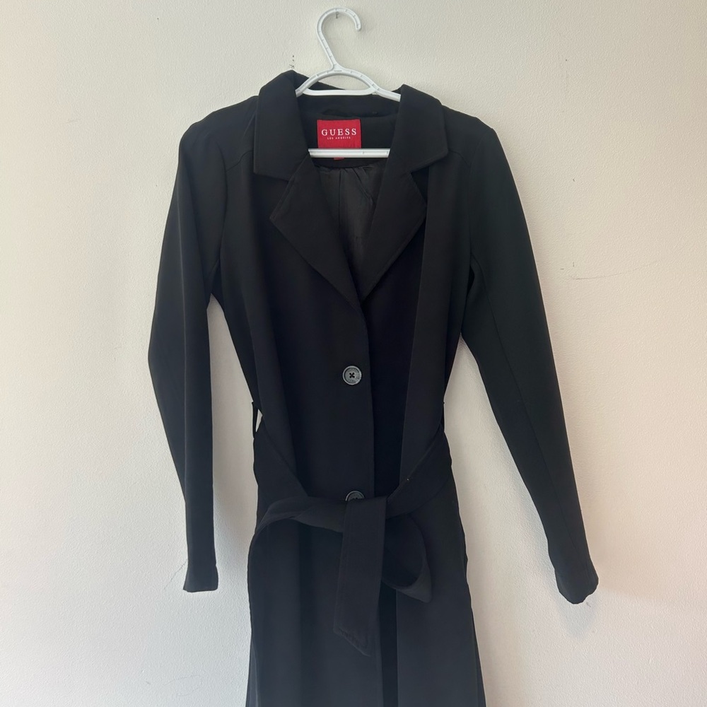 Guess Elegant Black Overcoat